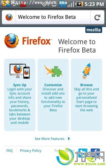 AndroidFirefox Mobile 5 beta