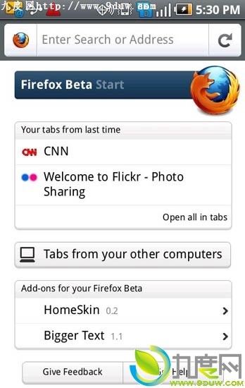 AndroidFirefox Mobile 5 beta