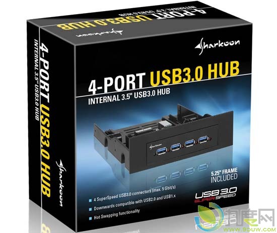 SharkoonƳĸӿUSB 3.0ǰInterner 4-Port USB3.0-Hub