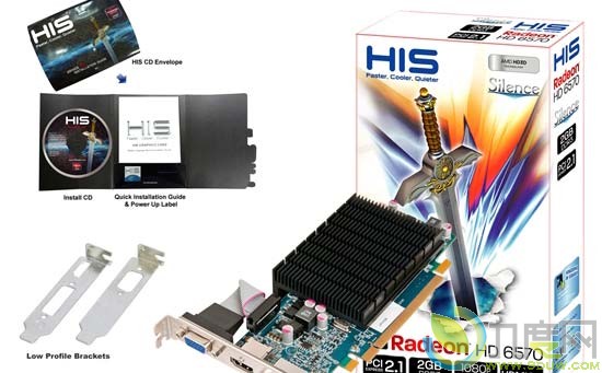 2GB浶Radeon HD 6570“HIS 6570 Silence 2GB DDR3 PCI-E DVI/HDMI/VGA”