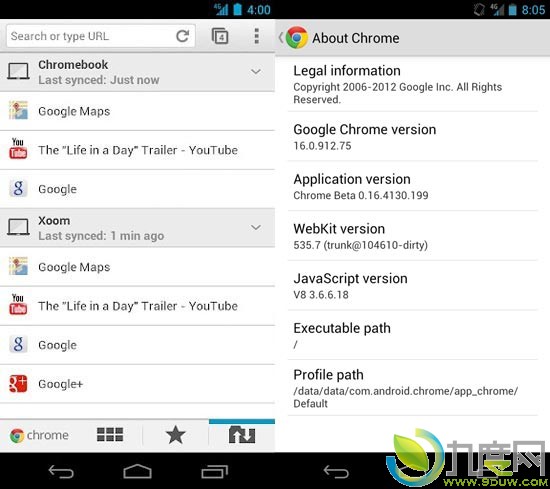 AndroidChrome Beta0.16.4215.215