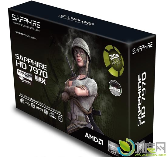 ƳƵHD7970 “SAPPHIRE HD 7970 OC 3GB GDDR5” ˫+崿ͭȹ