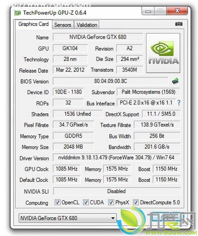 GPU-Z v0.6.4֧NVIDIA GeForce GTX 660 TiGTX 660GTX 650GT 610GTX 680M