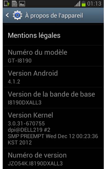 Galaxy S IIIGT-I8190ʼAndroid 4.1.2