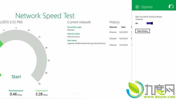 ΢Windows 8ӦNetwork Speed Test