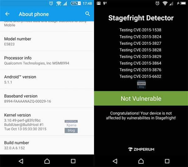 ᷢXperia Z5/Xperia Z5 Compact:޸Stagefright©