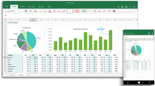 ΢Office for Windows 10Ԥ,WordExcelPowerPoint