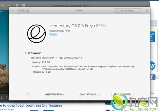 Elementary OS 0.3 Freyaʽ:Ubuntu 14.04 LTS