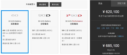 最低价版特斯拉Model S国内上市！68.51万起