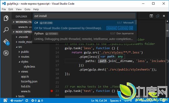 Visual Studio Code v1.2Ľ༭Թߺչ