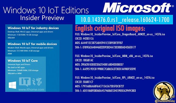 Windows10 IoTԤ14376й¶