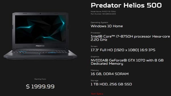 ׿AMD Vega 56Ϸ곞Predator Helios 500