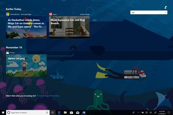 Windows 10 Build 17063ڴ“Timeline(ʱ)”