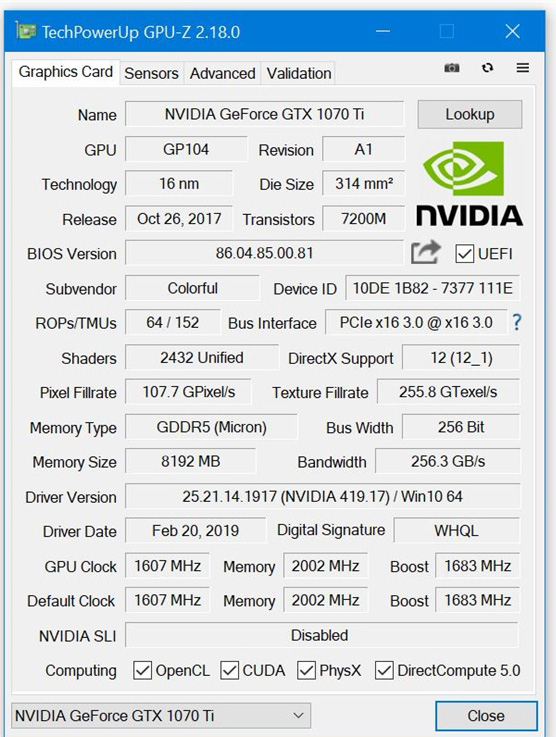 һԿʶGPU-Z v2.18.0أ֧GTX 1660/RTX 2060,Quadro RTX 5000/6000