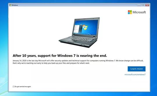 ӿWindows 7ûȥWindows 10΢ٴWin7֪ͨ