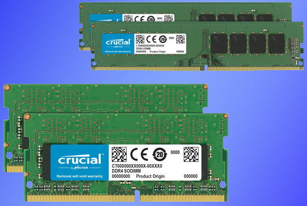 美光单条32GB DDR4消费级内存开卖:无散热片/RGB灯,单条3200MHz高频比2666MHz低频内存只贵1美元