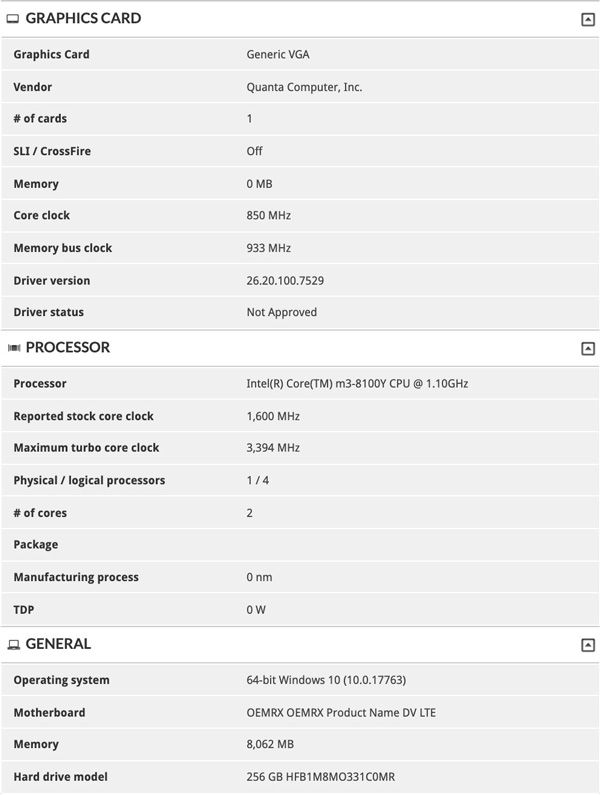 ΢Surface Goȫѡ5W͹Ŀm3-8100Y