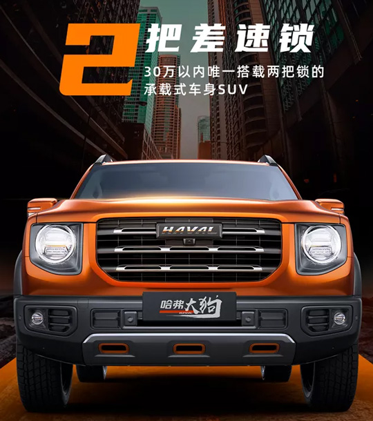 哈弗大狗8月25日正式上市！两把差速锁承载式SUV