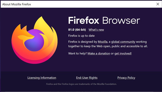 Mozilla Firefox 81ʽ淢:ȫ²ɫ"ϼ"